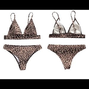 Leopard bikini size large L. NWOT.